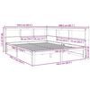 vidaXL Pat cu bibliotecă fără saltea maro 140x190 cm lemn masiv de pin