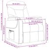 vidaXL Fotoliu de masaj, crem, material textil