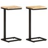 vidaXL Mese laterale, 2 buc. 31,5x24,5x64,5 cm lemn de mango nefinisat