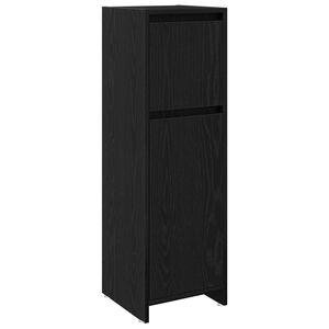 vidaXL Dulap de Baie Stejar Negru 30 x 30 x 95 cm Lemn prelucrat