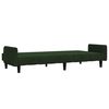 vidaXL Canapea extensibilă cu 2 locuri, verde &icirc;nchis, catifea