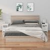 vidaXL Noptiere, 2 buc., alb, 40x35x49 cm, lemn masiv de pin