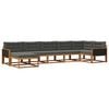 vidaXL Set de canapele de exterior 7 buc. Natural și Antracit