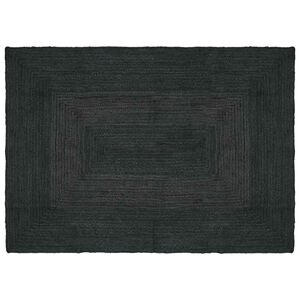 vidaXL Covoare de zonă Dreptunghiular Gri &icirc;nchis 140 x 200 cm Iută