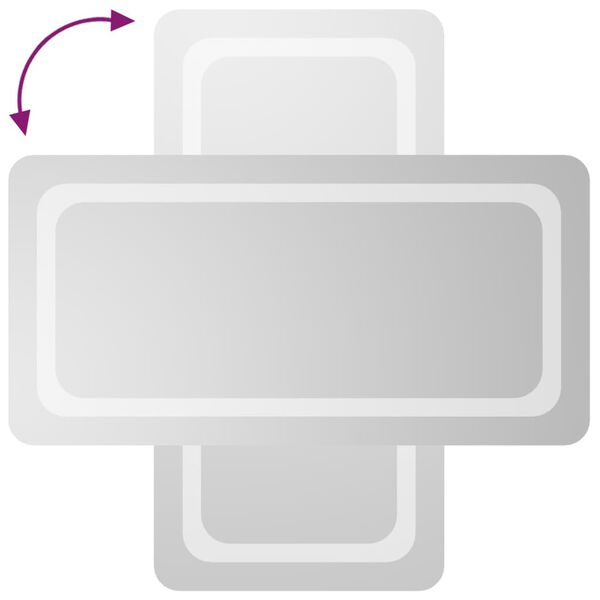 vidaXL Oglindă de baie cu LED, 40x80 cm