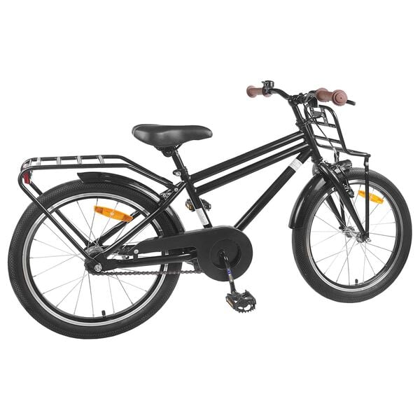 vidaXL Bicicletă pentru Copii 18 Inci pentru 5-7 ani Negru