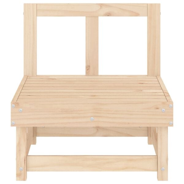 vidaXL Canapea de mijloc pentru grădină, lemn masiv de pin