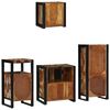 vidaXL Set de mobilier pentru baie 4 pcs Maro Lemn recuperat masiv