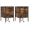 vidaXL Dulap de noapte 2 buc. Stejar fumuriu 42 x 41 x 61 cm