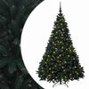 vidaXL Brad de Crăciun artificial, verde &icirc;nchis, cu globuri 240 cm
