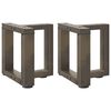 vidaXL Picioare pentru măsuță de cafea &icirc;n formă de T, 2 buc., negru, 30x25x(30-31) cm, oțel