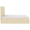 vidaXL Cadru de pat otoman cu saltea crem 180x200cm stofa