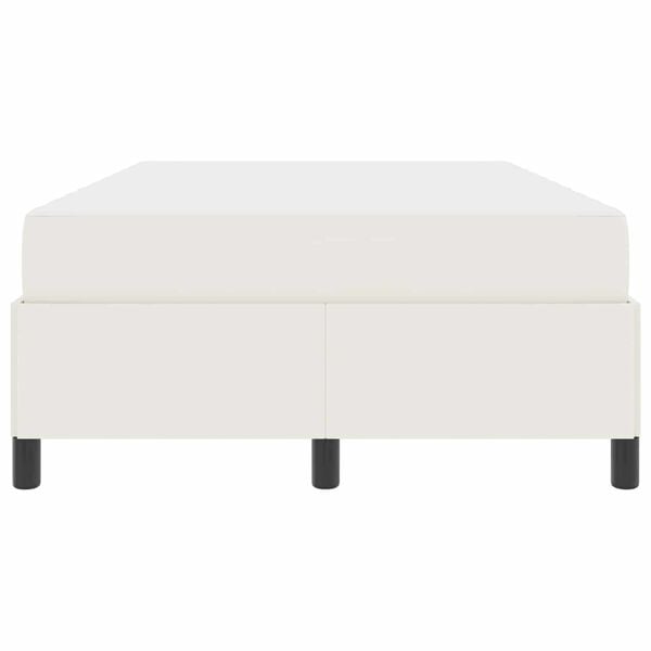 vidaXL Cadru de pat cu saltea Crem 120 x 200 cm țesătură