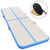 vidaXL Saltea gimnastică gonflabilă cu pompă albastru 400x100x10cm PVC