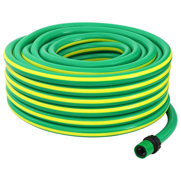 vidaXL Hidrant de grădină 5-straturi Verde și galben 1 / 2'' 10 m PVC