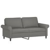 vidaXL Canapea cu 2 locuri, gri &icirc;nchis, 140 cm, material textil