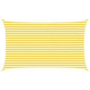 vidaXL P&acirc;nză de umbră Galben și alb 5 x 3 m 100% poliester Oxford