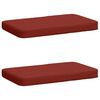 vidaXL Perne pentru bancă 2 bucăți VUGHT 2 pcs 100% Polyester Roșu