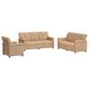 vidaXL Set de canapea 3 pcs Cappuccino Piele artificială