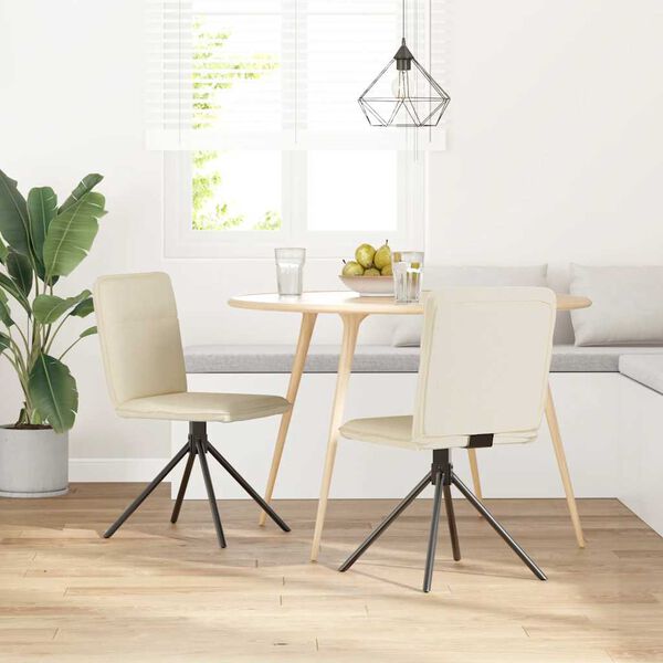 vidaXL Scaune de bucătărie, 2 buc., pânză