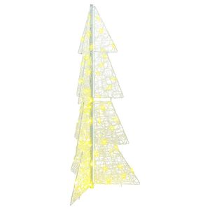 vidaXL Brad de Crăciun 100 LED-uri Alb cald 120 cm Acril