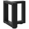 vidaXL Picioare pentru măsuță de cafea &icirc;n formă de T, 2 buc., negru, 30x25x(30-31) cm, oțel