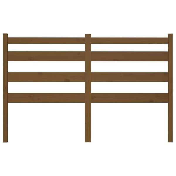 vidaXL Tăblie de pat, maro miere, 126x4x100 cm, lemn masiv de pin