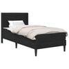 vidaXL Cadru de pat cu saltea cu headboard Negru 90 x 190 cm Catifea
