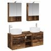 vidaXL Set de mobilier pentru baie 5 pcs Lemn vechi