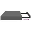 vidaXL Raft de perete suspendat, gri extralucios, 40x23x3,8 cm, MDF