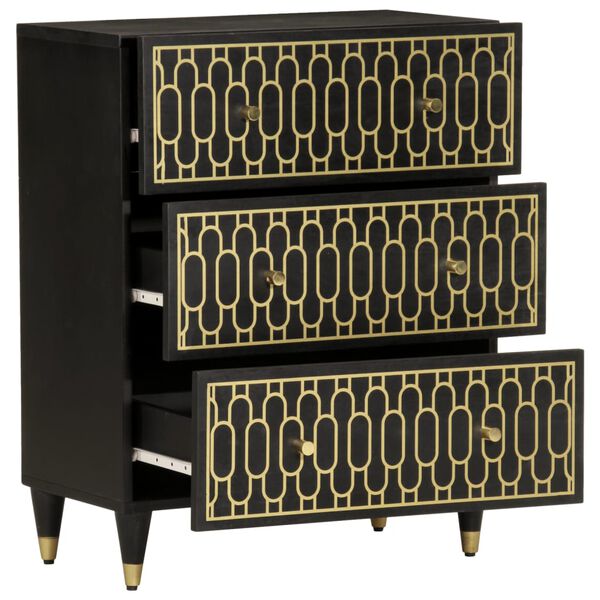 vidaXL Dulapuri laterale, 2 buc., 60x33x75 cm, lemn masiv de mango