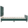 vidaXL Pat cu arcuri cu headboard Verde &icirc;nchis 140 x 200 cm Catifea