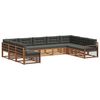 vidaXL Set de canapele de exterior 9 buc. Natural și Antracit