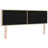 vidaXL Tăblie cap cu headboard Crem 160 cm Piele artificială