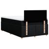 vidaXL Pat box spring cu saltea, negru, 120x190 cm, catifea