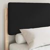 vidaXL Cadru de pat cu tăblie tapițată cu headboard Negru 140 x 190 cm