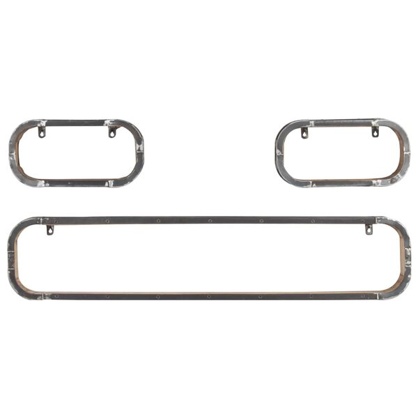 vidaXL Set rafturi de perete, 3 piese, lemn masiv de mango