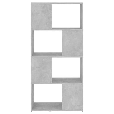 vidaXL Bibliotecă/Separator cameră, gri beton, 60x24x124,5 cm