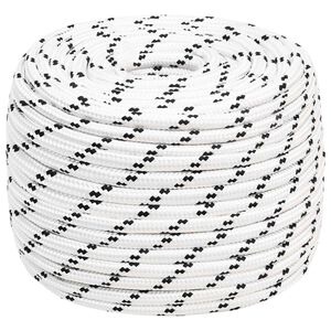 vidaXL Fr&acirc;nghie utilitară multifuncțională 14 mm 25 m Alb Poliester
