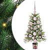vidaXL Brad de Crăciun cu 150 LED cu suport Verde 65 cm PE