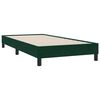 vidaXL Pat box spring cu saltea, verde &icirc;nchis, 100x210 cm, catifea