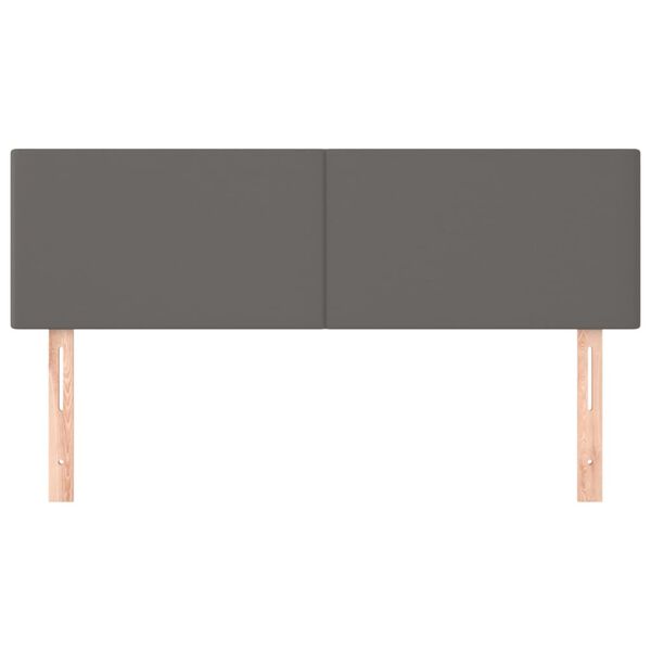 vidaXL Tăblii de pat, gri, 144x5x78/88 cm, piele ecologică