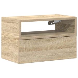 vidaXL Noptieră de perete, stejar sonoma, 45x26x28,5 cm