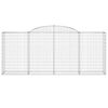 vidaXL Coșuri gabion arcuite 15 buc. 300x50x120/140 cm fier galvanizat