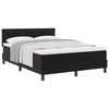 vidaXL Pat cu arcuri cu saltea cu headboard Negru 140 x 190 cm Catifea