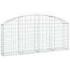 vidaXL Coș gabion arcuit 200x30x80/100 cm fier galvanizat