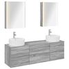 vidaXL Set de mobilier pentru baie 5 buc. Sonoma gri