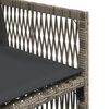 vidaXL Set mobilier de grădină cu perne, 15 piese, gri, poliratan