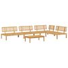 vidaXL Set de canapea cu pernă 5 pcs Antracit Lemn Solid de Acacia