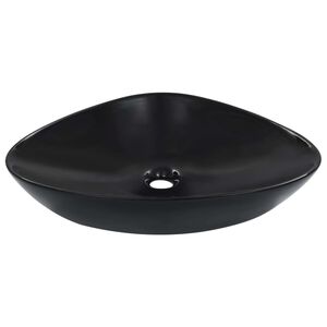 vidaXL Chiuvetă de baie, negru, 58,5x39x14 cm, ceramică